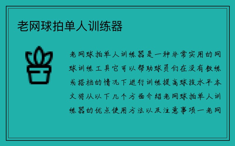 老网球拍单人训练器