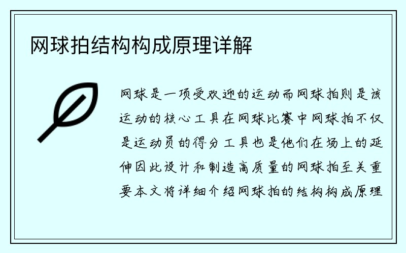 网球拍结构构成原理详解